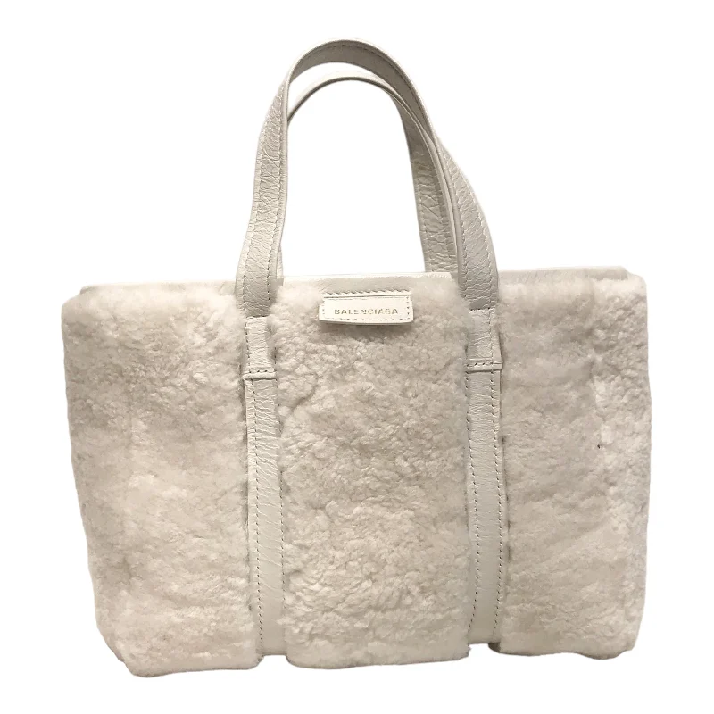 BALENCIAGA/Tote Bag/Sheepskin/WHT/Barbes leather tote bag