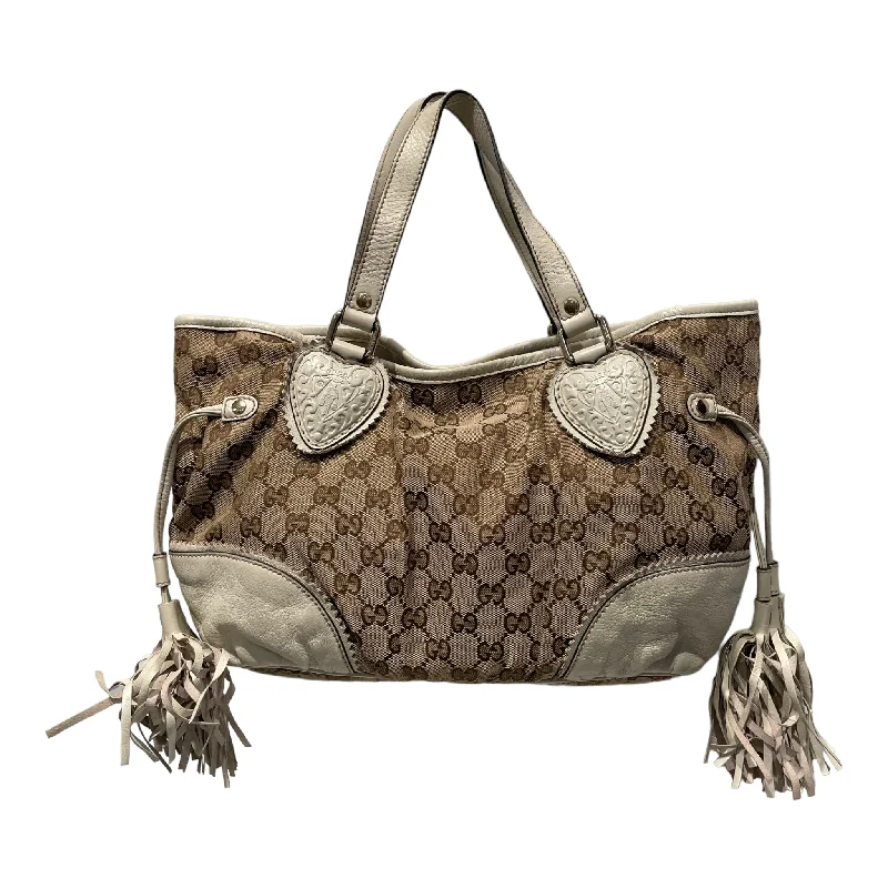 GUCCI/Hand Bag/Monogram/Cotton/BEG/TRIBECA TOTE GG CANVAS SMALL