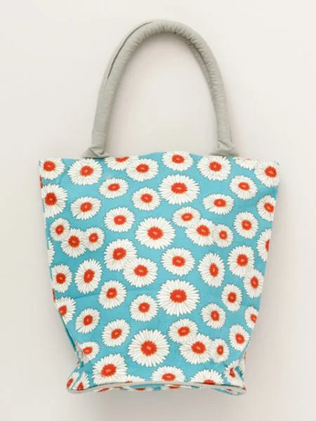 Floral Print Bucket Tote Bag