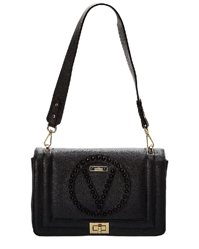 Valentino By Mario Valentino Alice Rock Leather Shoulder Bag