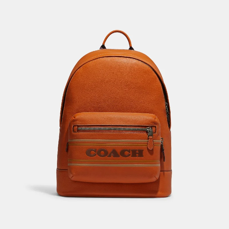 Coach Outlet West Backpack With Coach Stripe