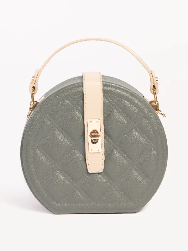 Criss-Cross Circular Handbag