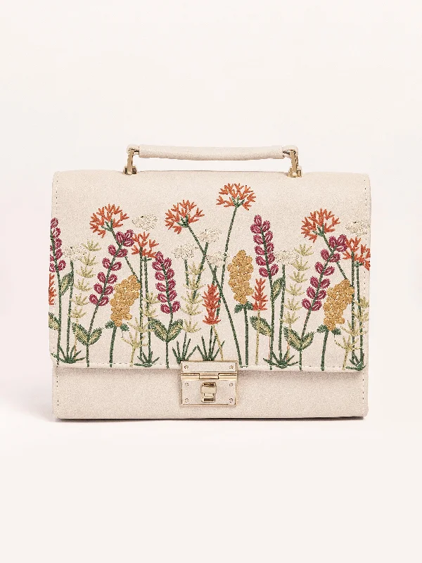 Floral Embroidered Handbag