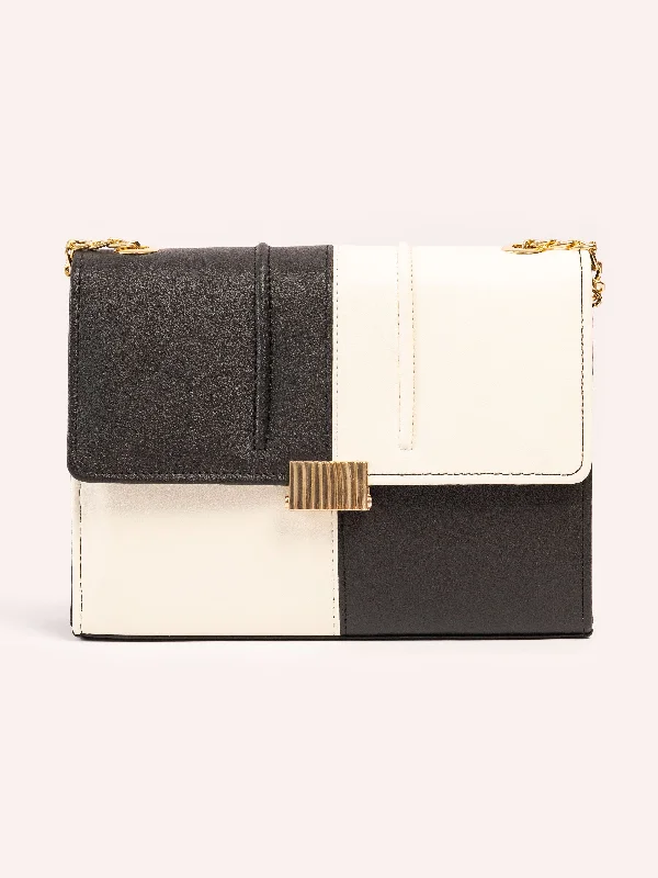 Two Tone Box Handbag