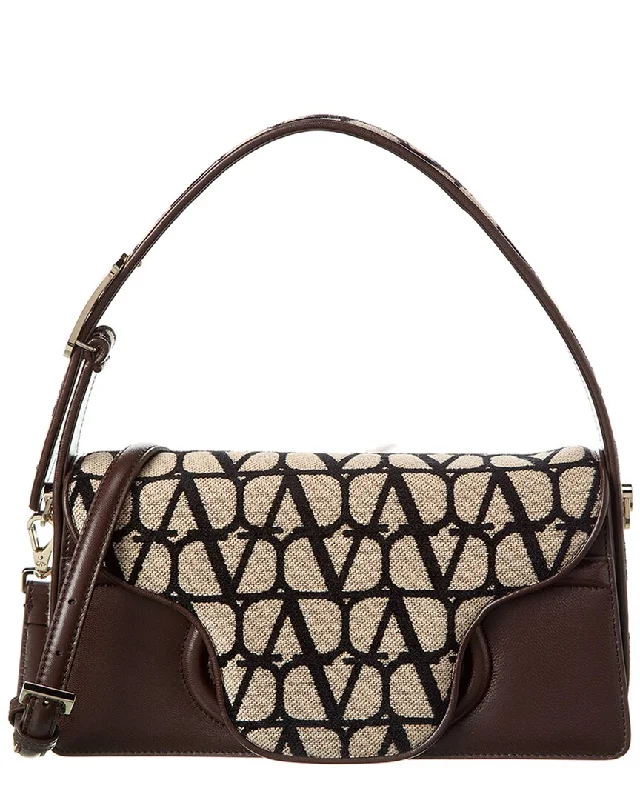 Valentino Toile Iconographe Le Grand Deuxieme Leather Shoulder Bag