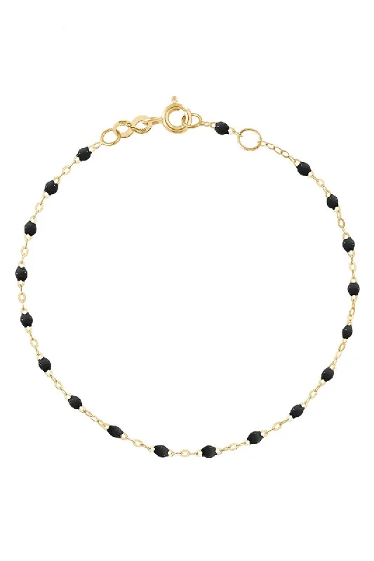 Shop Stylish Jewelry Now And Save Big 7.5" Classic Gigi Bracelet - Black + Yellow Gold Shop Stylish Jewelry Now And Save Big 7.5" Classic Gigi Bracelet - Black + Yellow Gold