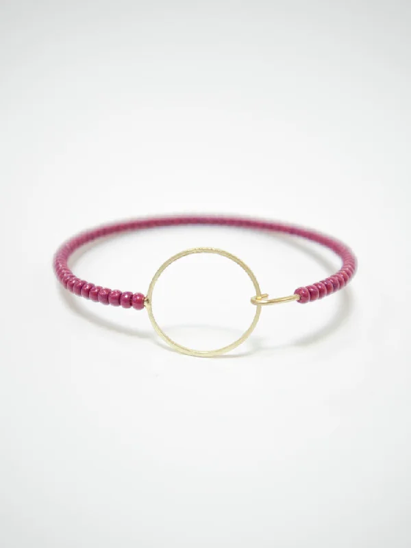 Discounted Luxury Jewelry – Shine Without The Splurge All Around Beaded Bracelet - Mulberry