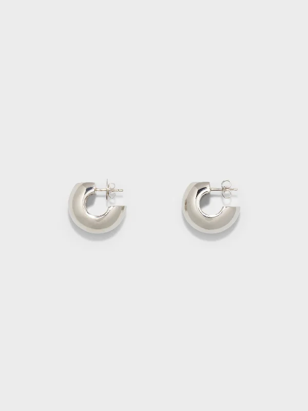 Affordable Gold-Plated Jewelry For Modern Fashion Alma Medium Palladium-Plated Earrings Affordable Gold-Plated Jewelry For Modern Fashion Alma Medium Palladium-Plated Earrings