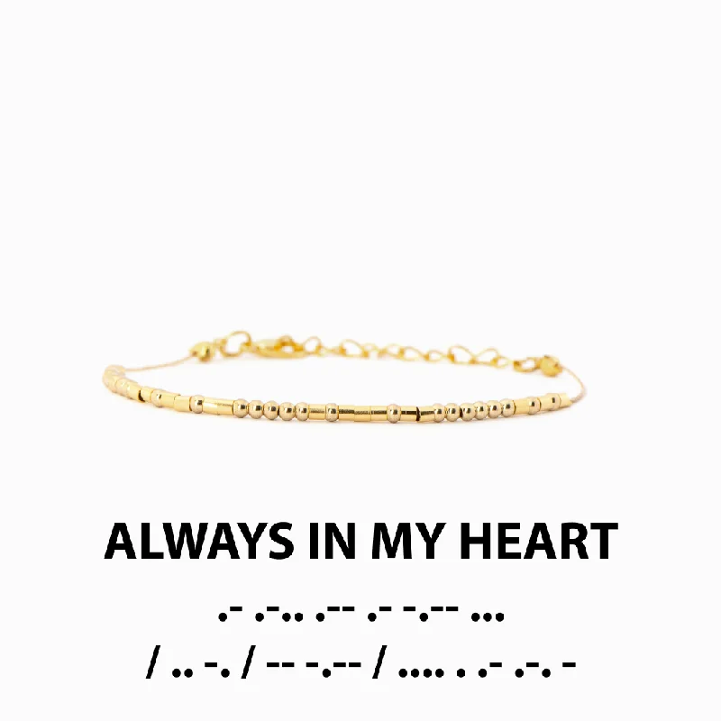 Exclusive Online Jewelry Sale – Don't Wait Always In My Heart - Morse Code Bracelet