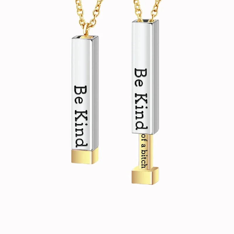 Shop Dazzling Jewelry With Special Promotional Discounts Be Kind...of a bi♡ch - Hidden Message Necklace Shop Dazzling Jewelry With Special Promotional Discounts Be Kind...of a bi♡ch - Hidden Message Necklace