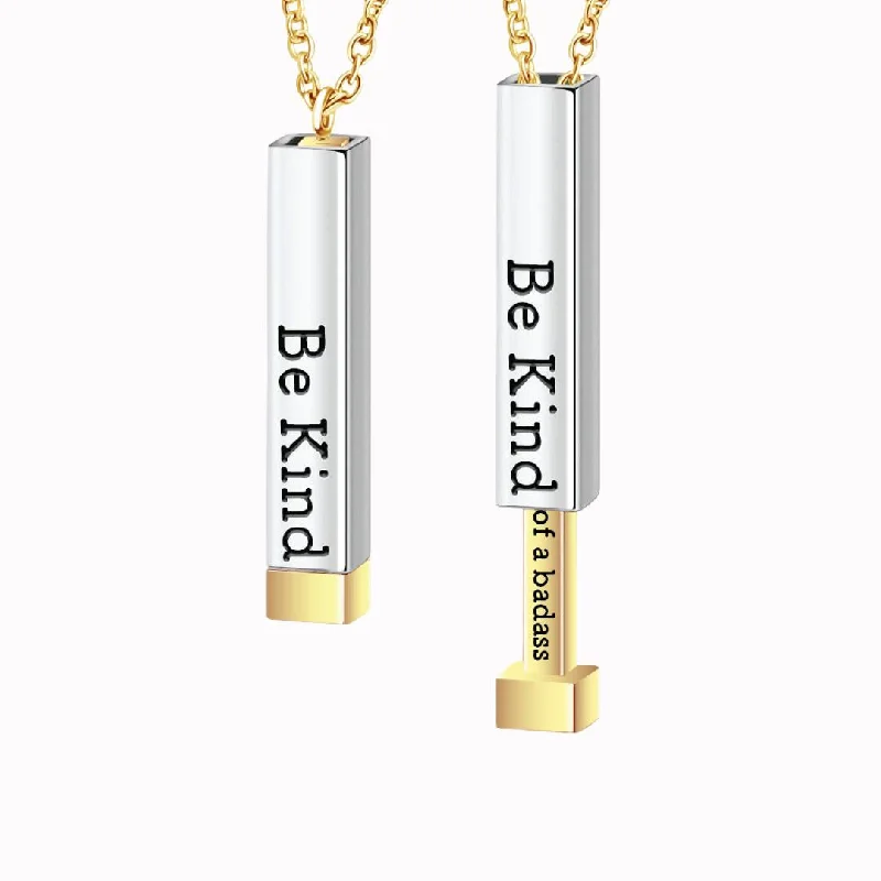 Grab Your Dream Jewelry At The Lowest Prices Be Kind...of a badass - Hidden Message Necklace Grab Your Dream Jewelry At The Lowest Prices Be Kind...of a badass - Hidden Message Necklace