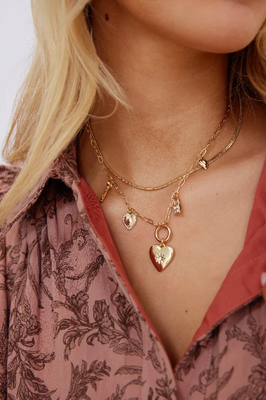 Bestselling Jewelry At Special Promotional Rates Chester Layered Heart Charm and Pendant Choker Bestselling Jewelry At Special Promotional Rates Chester Layered Heart Charm and Pendant Choker