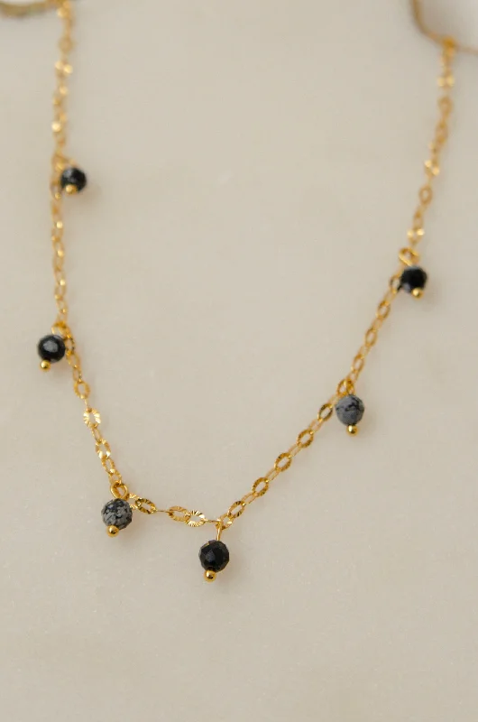 Elegant Jewelry Pieces At Unbelievable Prices DRIP NECKLACE // BLACK