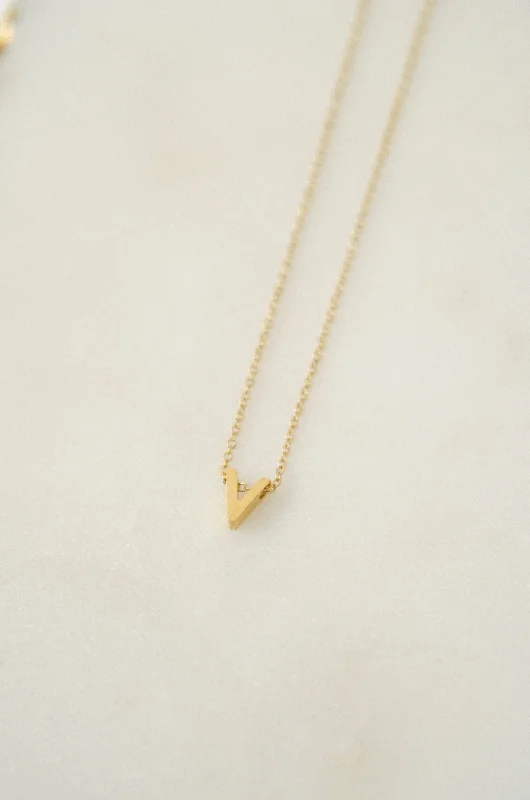 Huge Markdowns On Premium Jewelry Styles LETTERS NECKLACE // V