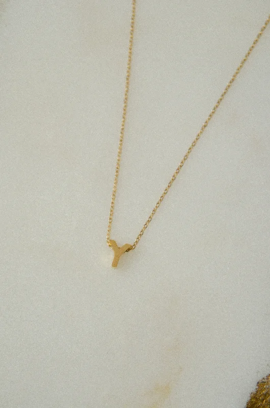Make Every Moment Shine – Jewelry Discounts Available LETTERS NECKLACE // Y