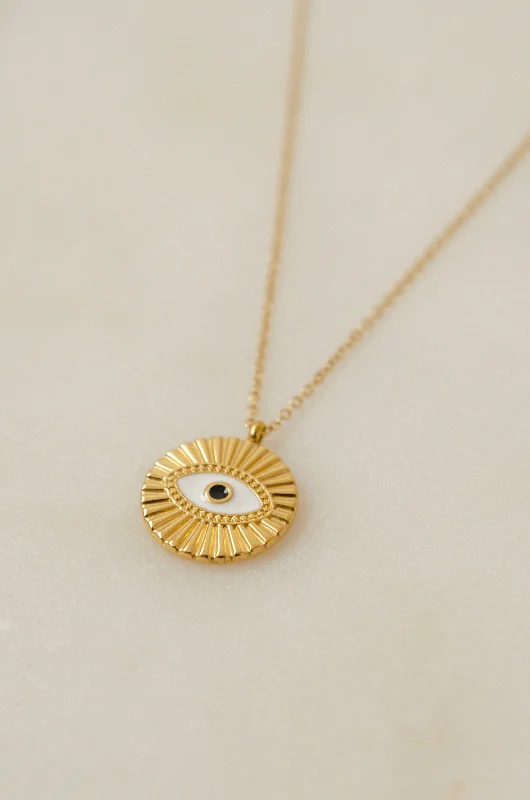 Chic And Stylish Jewelry At Exclusive Prices EYE MEDAL NECKLACE