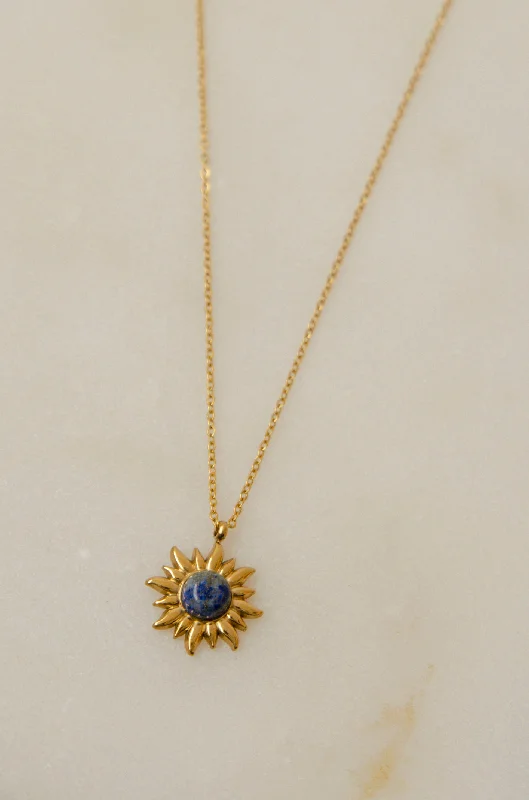 Jewelry Clearance Sale – Final Reductions SUN NECKLACE // BLUE