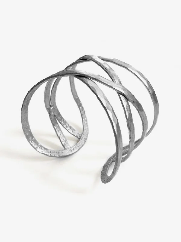 Personalized Jewelry At Special Discount Rates Criss-Cross Cuff Silver