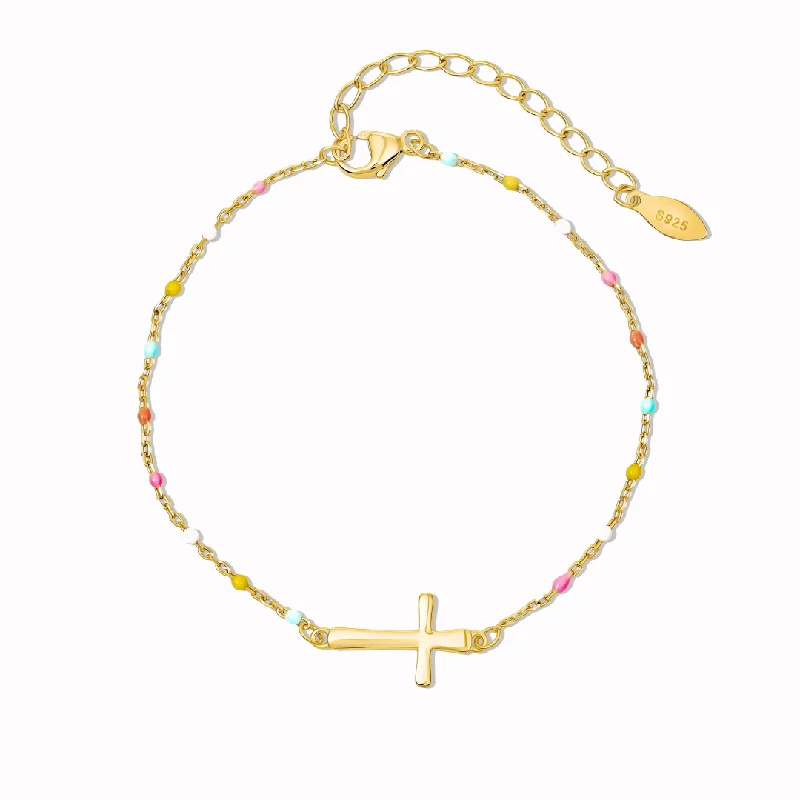 Clearance Sale On High-End Jewelry Collections To My Daughter "Pray Through It" Cross Bracelet