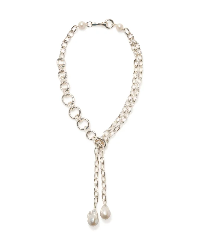 Fashion-Forward Jewelry At Exclusive Discounts Edith Lariat in Silver