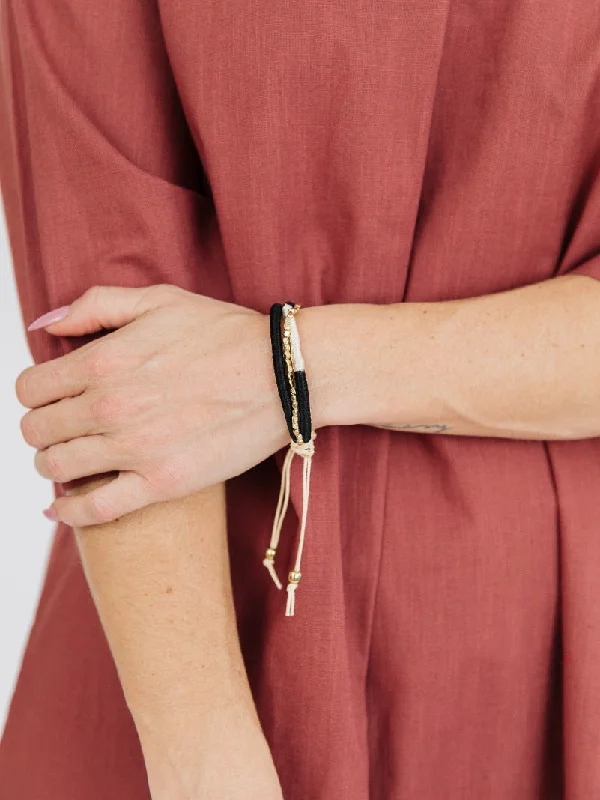 Trending Jewelry Now Available At Exclusive Prices Friendship Threaded Bracelet - Monochrome Trending Jewelry Now Available At Exclusive Prices Friendship Threaded Bracelet - Monochrome