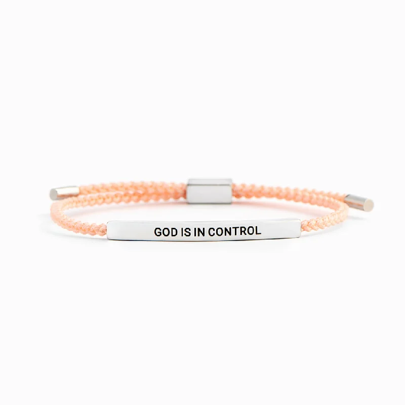 Personalized Engraved Jewelry For Meaningful Gifts GOD IS IN CONTROL - MOTIVATIONAL TUBE BRACELET