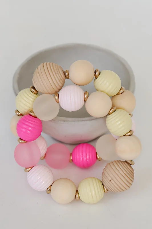 Elegant Designs, Unbeatable Discounts – Shop Jewelry Now FINAL SALE - Hannah Pink Beaded Bracelet Set Elegant Designs, Unbeatable Discounts – Shop Jewelry Now FINAL SALE - Hannah Pink Beaded Bracelet Set