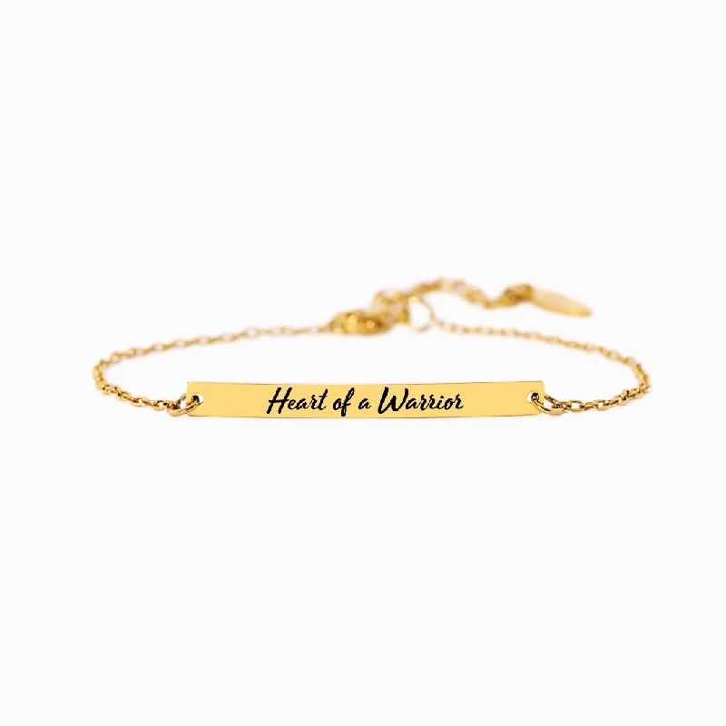 Your Perfect Accessory Now At The Best Price Heart Of A Warrior - Motivational Bar Bracelet Your Perfect Accessory Now At The Best Price Heart Of A Warrior - Motivational Bar Bracelet