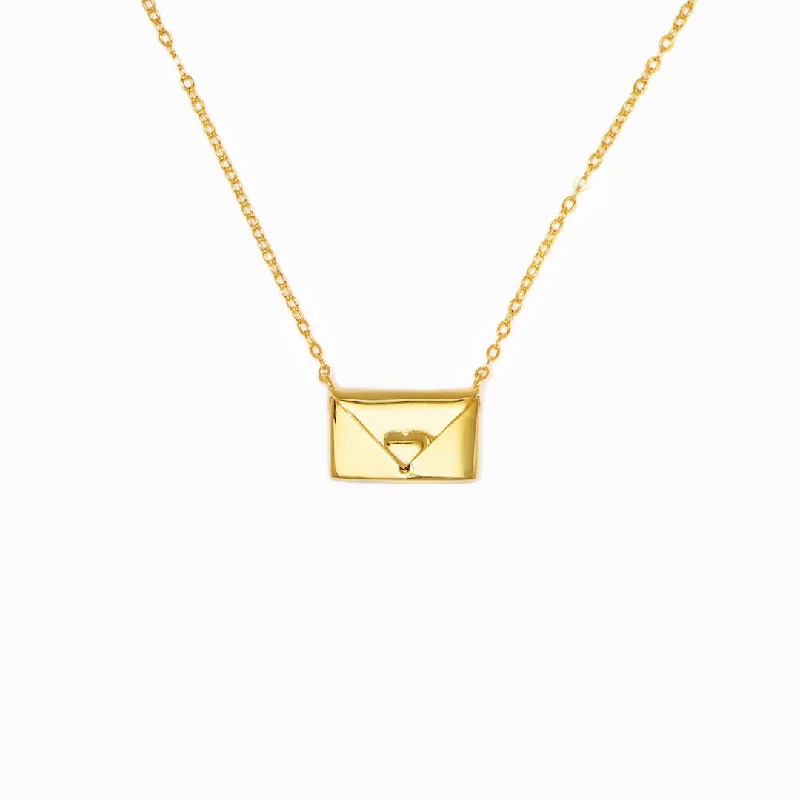 Exclusive Jewelry Discounts – Shop Now For Savings "I Love You" - Envelope Necklace