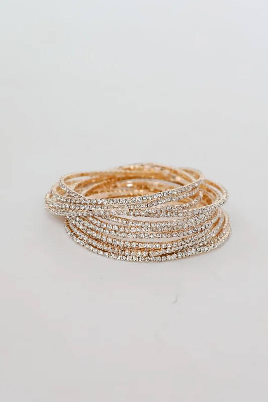 Exclusive Jewelry Sale – Sparkle For Less Jodie Rhinestone Bracelet Set
