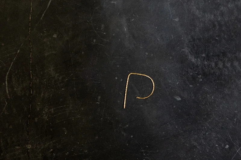 High-End Jewelry, Now More Affordable Than Ever Large P Hoop