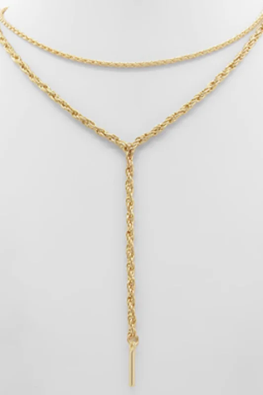 Seasonal Jewelry Deals – Elevate Your Style Layla Bar Charm Wheat Chain Dual Necklace Seasonal Jewelry Deals – Elevate Your Style Layla Bar Charm Wheat Chain Dual Necklace