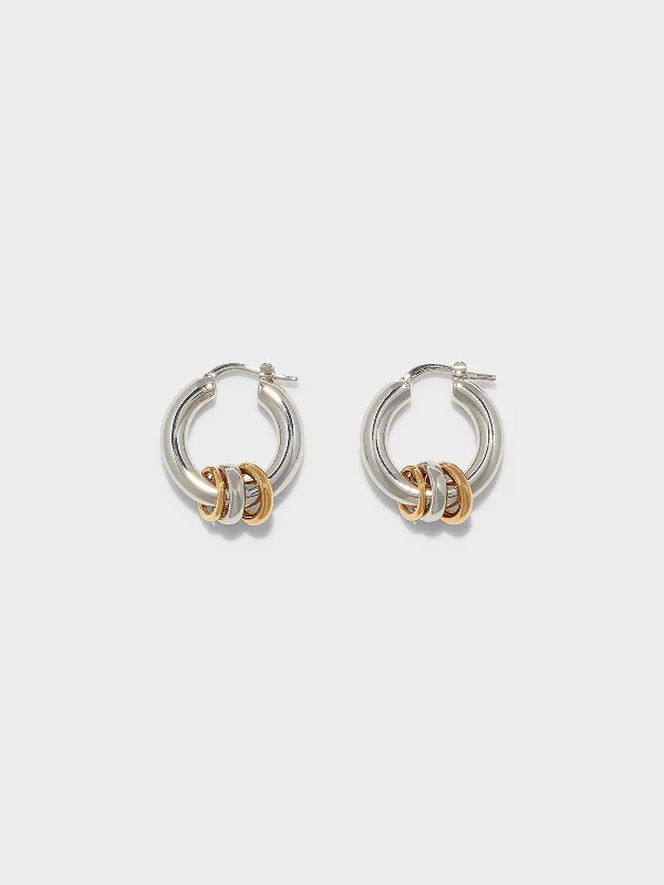 Romantic Heart-Shaped Jewelry For Special Gifts Lenny Palladium-Plated Hoop Earrings Romantic Heart-Shaped Jewelry For Special Gifts Lenny Palladium-Plated Hoop Earrings