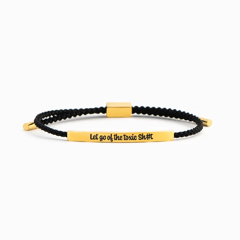 Shine In Style – Shop Jewelry Discounts Today Let Go Of The Toxic Sh#t - Motivational Tube Bracelet