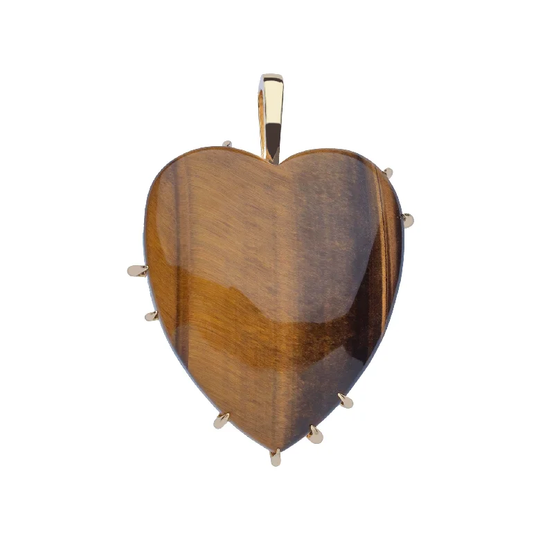 Upgrade Your Jewelry Collection For Less LOVE Carry Your Heart Pendant in Tiger's Eye