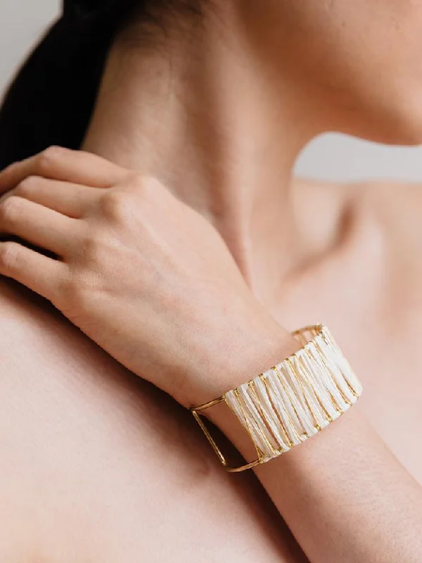 Trending Jewelry Styles Now At Limited-Time Discounts Madison Raffia Cuff - Gold