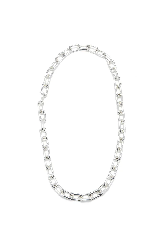 Affordable Gold-Plated Jewelry For Modern Fashion Medium Chain Necklace in White Gold 18K Affordable Gold-Plated Jewelry For Modern Fashion Medium Chain Necklace in White Gold 18K
