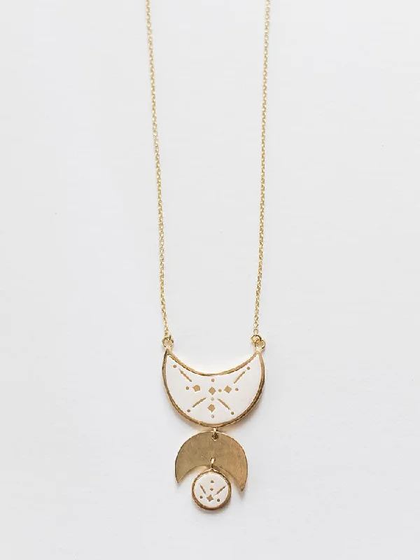 Exclusive Online Jewelry Sale – Don't Wait Moon Child Necklace - White