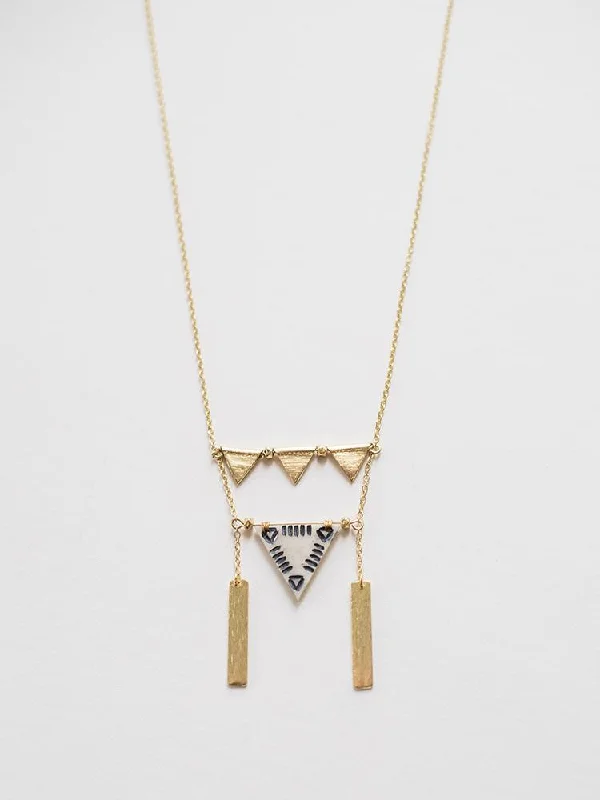 Shop Signature Jewelry Styles At Exclusive Prices Oblique Triangle Necklace - Gold