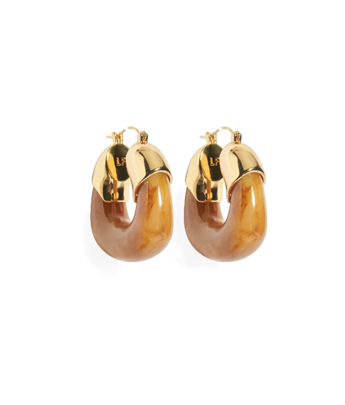 Clearance Sale On High-End Jewelry Collections Organic Hoops in Mocha
