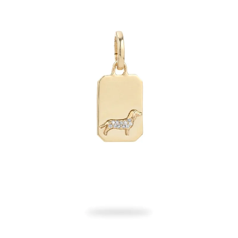 Grab Your Dream Jewelry At The Lowest Prices Pavé Diamond Dachshund Hinged Charm