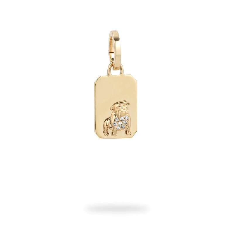 Personalized Jewelry At Special Discount Rates Pavé Diamond English Bulldog Hinged Charm Personalized Jewelry At Special Discount Rates Pavé Diamond English Bulldog Hinged Charm