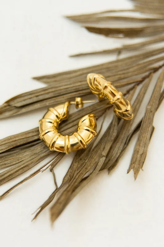 Special Sale On Handcrafted Jewelry – Shop Today THICK BAMBOO HOOP EARRINGS