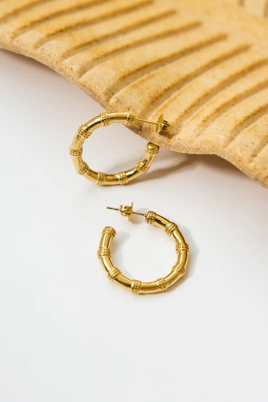 The Perfect Jewelry Piece At The Perfect Price BAMBOO HOOP EARRINGS
