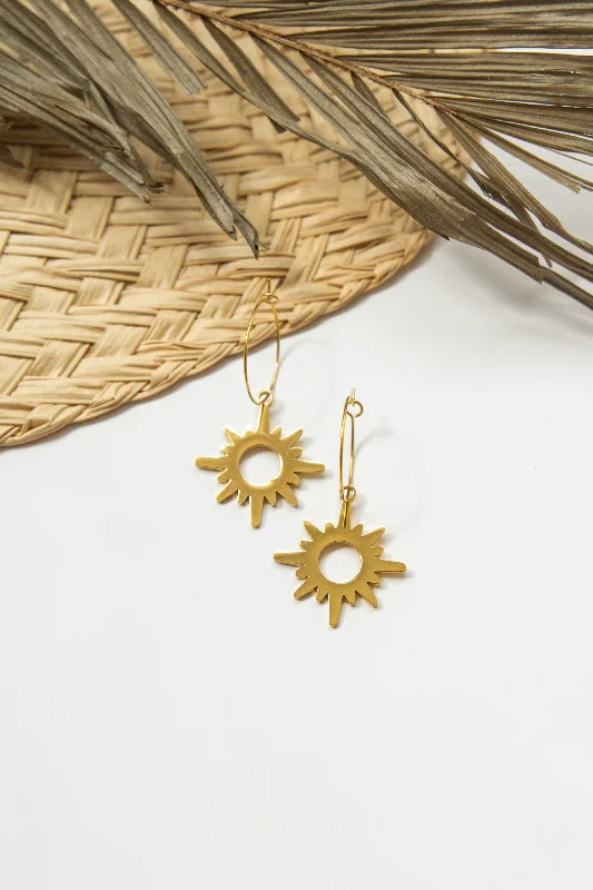 Exclusive Gemstone Jewelry At Special Prices STAR HOOP EARRINGS