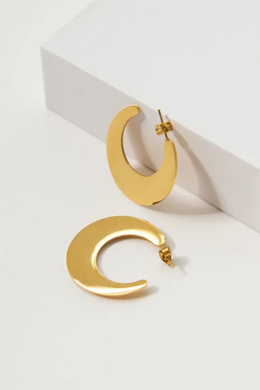 Timeless Jewelry At Special Discount Rates MAXI MINIMAL HOOP EARRINGS