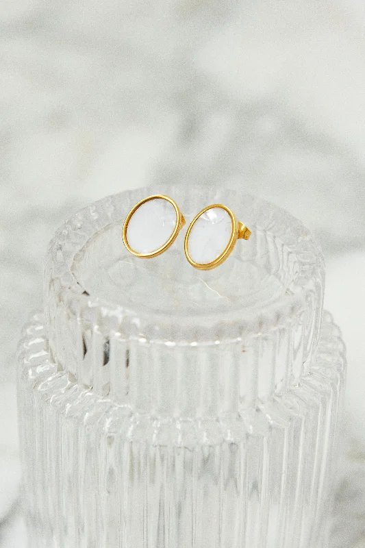 Affordable Luxury Jewelry For Every Occasion OVAL EARRINGS // WHITE