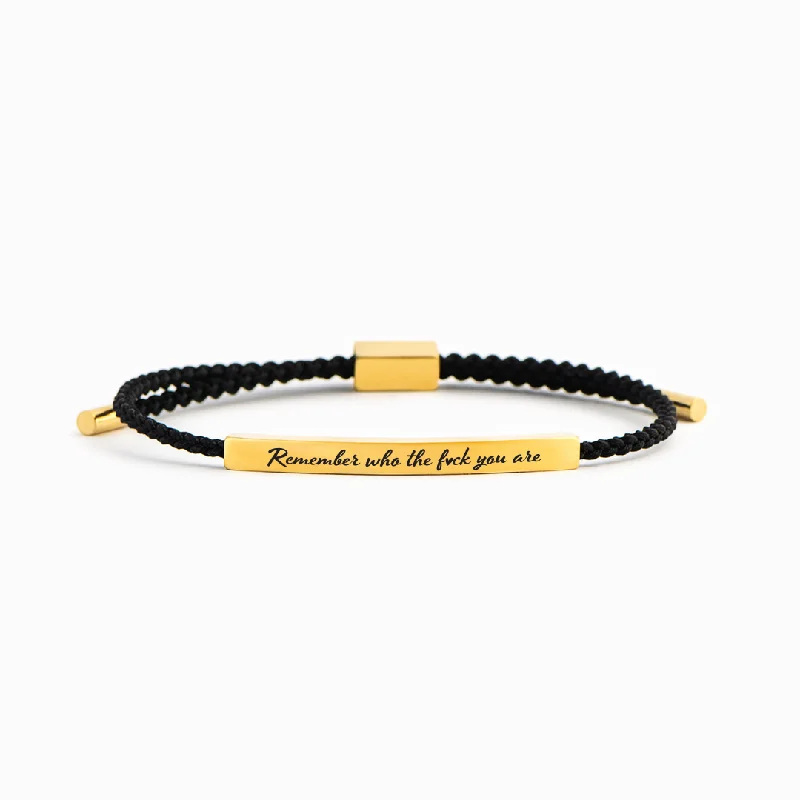 Trendy Minimalist Jewelry For Everyday Wear Remember Who The F♡ck You Are Motivational Tube Bracelet Trendy Minimalist Jewelry For Everyday Wear Remember Who The F♡ck You Are Motivational Tube Bracelet