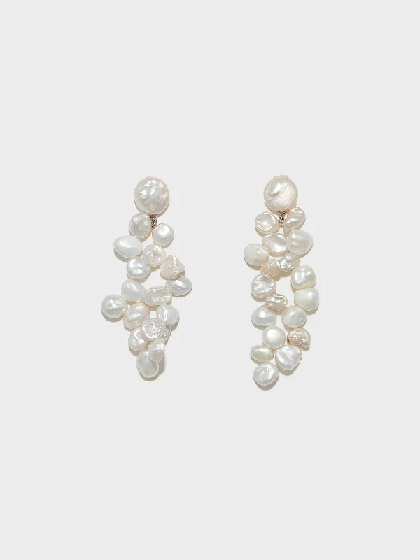 Premium Diamond Jewelry At Once-In-A-Lifetime Discounts Rudi Pearl and Palladium-Plated Drop Earrings Premium Diamond Jewelry At Once-In-A-Lifetime Discounts Rudi Pearl and Palladium-Plated Drop Earrings