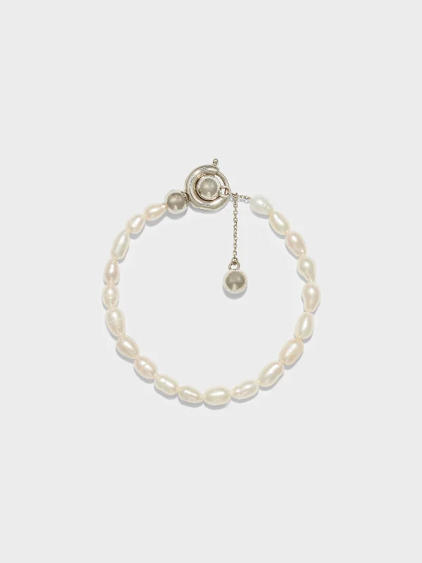 Must-Have Jewelry Pieces At Reduced Prices Seth Pearl and Palladium-Plated Bracelet
